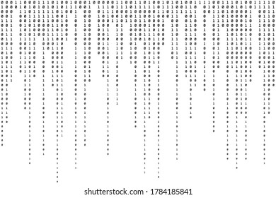 Abstract Binary Background. Data One and Zero Texture. Computer Pattern. Vector illustration