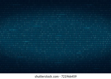 Abstract binary code background. Digital technology wallpaper. Cyber data, decryption and encryption. Hacker background concept. Vector