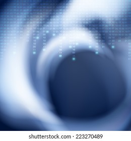 Abstract binary code background. Matrix style. EPS10 vector.