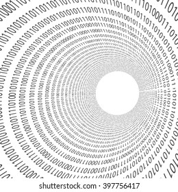 Abstract binary code background. Vector