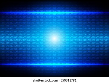 abstract  binary code blue technology background