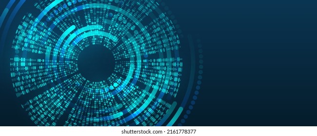 Abstract Binary Code. Binary Data. Technological Background Decryption And Encryption Of Information. Big Data Visualization. Algorithm Or Machine Learning Illustration.