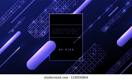 Abstract binary code technology background for application programming development design. Eps10 vector illustration
