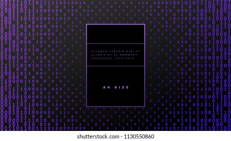 Abstract binary code technology background for application programming development design. Eps10 vector illustration