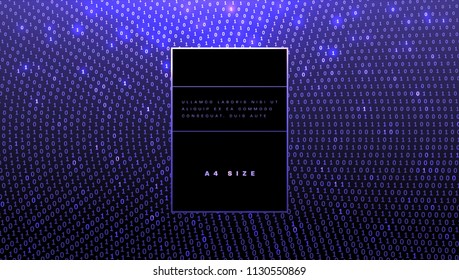 Abstract binary code technology background for application programming development design. Eps10 vector illustration