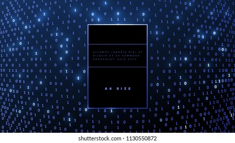 Abstract binary code technology background for application programming development design. Eps10 vector illustration