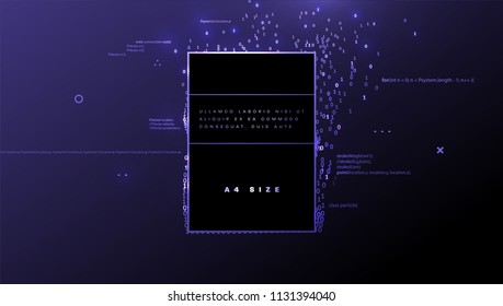 Abstract binary code technology background for application programming development design. Eps10 vector illustration