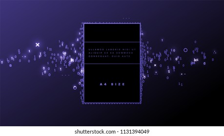 Abstract binary code technology background for application programming development design. Eps10 vector illustration