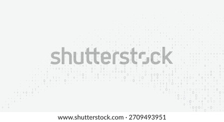 Abstract binary code wave of ones and zeros. Vector graphic pattern with digital stream