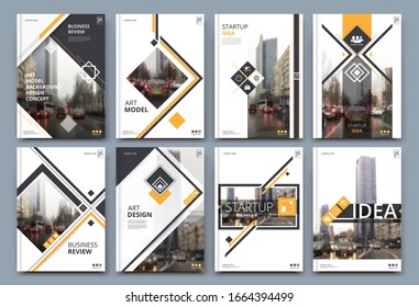 Abstract binder layout. White a4 brochure cover design.  Modern vector front page.  