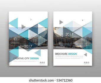 Abstract binder layout. White a4 brochure cover design. Fancy info text frame. Creative ad flyer font. Title sheet model set. Modern vector front page. City view banner. Blue figures mosaic icon fiber