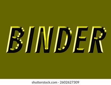Abstract Binder Text Effect Design Golden Background