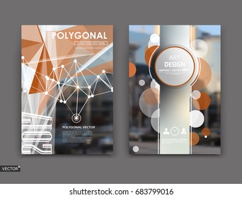 Abstract binder.  White low polygonal a4 brochure cover design. Info banner frame. Ad flyer text font. Title sheet model. Fancy vector front page. Techno blurb. White dots, lines, triangle figures.
