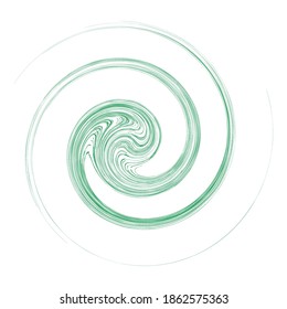Abstract bine, tendril plant circular spiral as biology, ecosystem and flora concepts icons