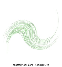 Abstract bine, tendril plant circular spiral as biology, ecosystem and flora concepts icons