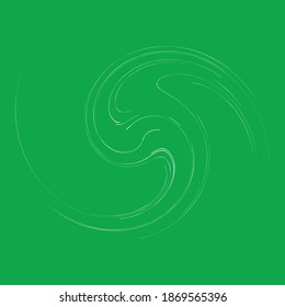 Abstract bine, tendril plant circular spiral as biology, ecosystem and flora concepts icons