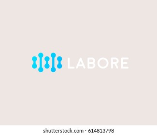 Abstract Bio Dna Logo Design Template. Medicine, Science, Tech, Lab, Vector Logotype.