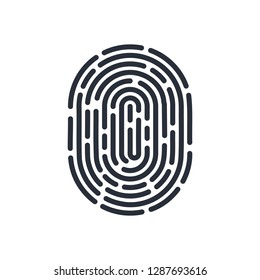 Abstract Bio-metric Icon for Fingerprint ID Line For Apps with Security Unlock