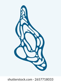 Biomorfismo Abstractas Forma de burbuja Patrón de línea Ilustración de fondo Diseño de Fondo de pantalla Póster Textura Imprimir Arte