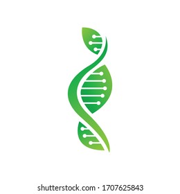 Abstract biotechnology water leaf dna drop logo design. green energy, medicine, science, technology, laboratory, electronics logotype vector icon. - Vector