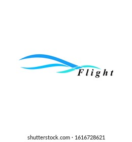 Abstract bird, airplane or wildlife logo 