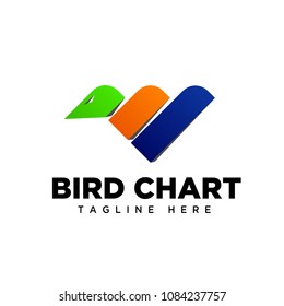 abstract Bird diagram data logo