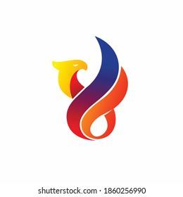 abstract bird element with simple concept