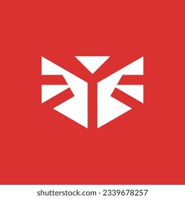 abstract bird emblem shield logo