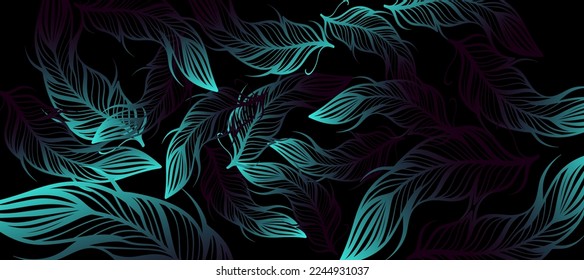 abstract bird feathers gradient dark background Design Wallpaper