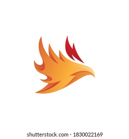 Abstract Bird Fire Phoenix Logo Illustration