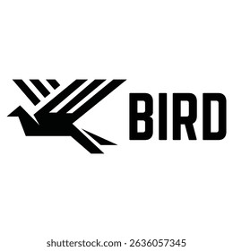 abstract bird flat minimalist logo design