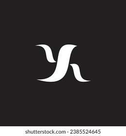 abstract bird fly paper simple logo vector 