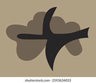 abstract bird flying in the twilight sky
