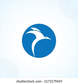 Abstract Bird Freedom Symbol modern creative premium logo design vector template 
