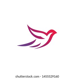 Abstract Bird Icon logo Template
