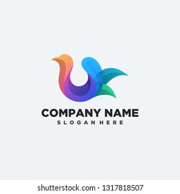Abstract Bird illustration vector Design template. Suitable for Creative Industry, Multimedia, entertainment, Educations, Shop, and any related business