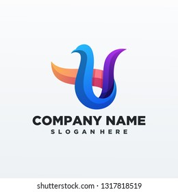 Abstract Bird illustration vector template. Suitable for Creative Industry, Multimedia, entertainment, Educations, Shop, and any related business