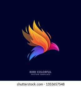 Abstract Bird Illustration Vector Template.Suitable for Creative Industry, Multimedia, entertainment, Educations, Shop, and any related business