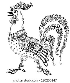abstract bird, isolated on white. hand drawing