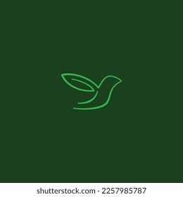 Resumen del diseño del logotipo del icono de la hoja de ave