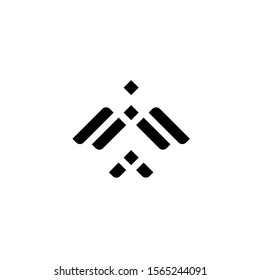 Abstract bird with line style concept icon design