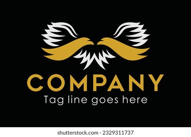 Abstract with bird logo concept with gold color. Suitable for symbol, logo, company, brand name, icon, luxury, elegant, premium logo and many more.