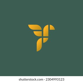 Abstract bird logo creative design