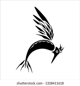 abstract bird logo design