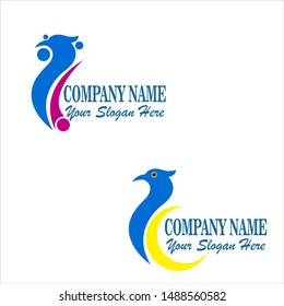 Abstract bird logo design. Creative eagle symbol. Luxury falcon hawk logotype