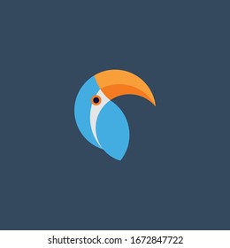 Abstract bird logo design. Creative eagle symbol. Luxury colorful falcon hawk logotype.