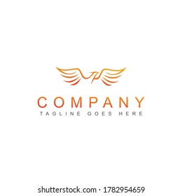 Abstract bird logo design. Creative eagle symbol. Luxury falcon hawk logotype