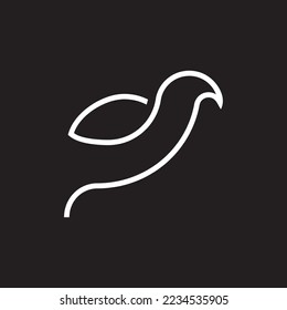 Abstract bird logo design creative line vector illustration
