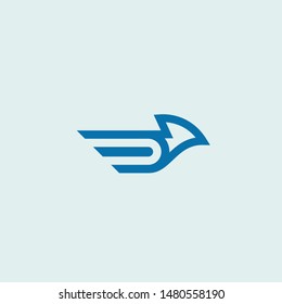Abstract Bird Logo Design Inspiration With Line Style