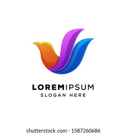 abstract bird logo design premium vector
